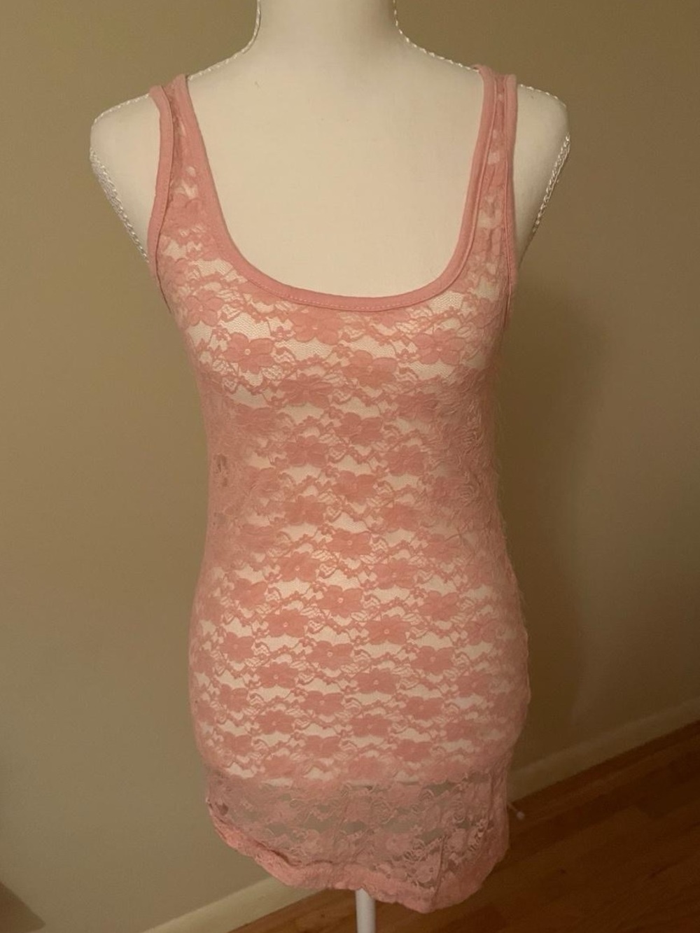 Wet Seal Blush Lace Tank Top